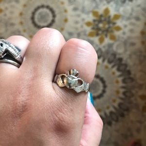 Silver .925 stamped Claddagh ring